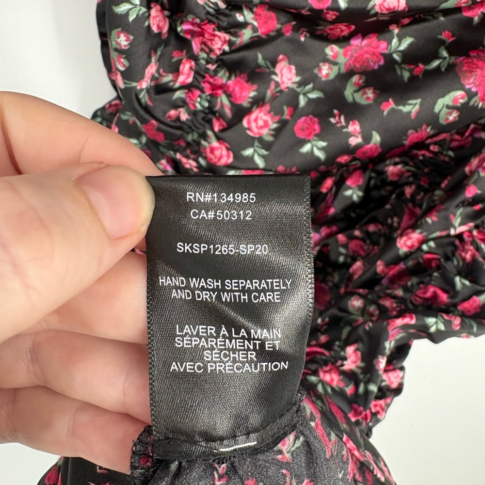 For Love and Lemons x VS Melrose Floral Puff Sleeve Mini Dress - Picture 11 of 12